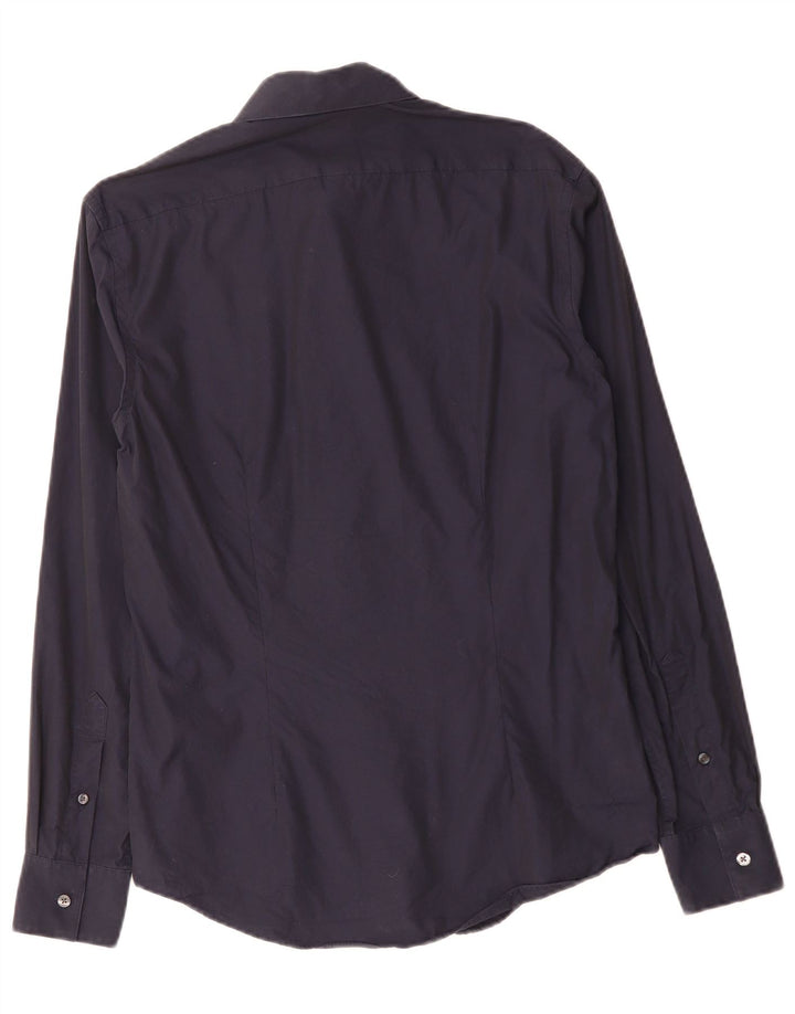 Cămașă Slim Fit CALVIN KLEIN pentru bărbați, bumbac, albastru bleumarin