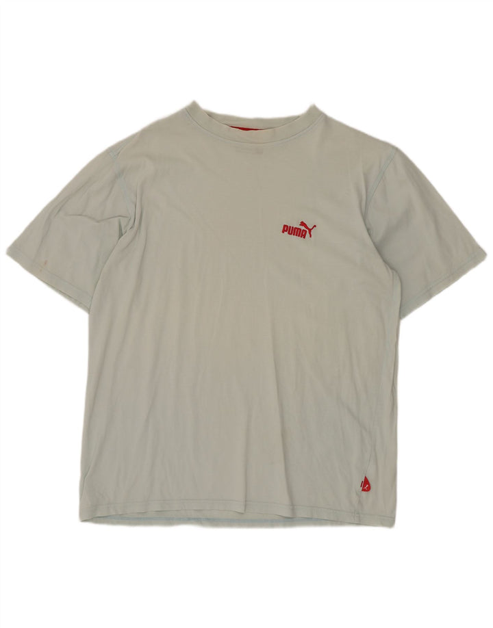 Tricou cu mânecă scurtă Puma pentru bărbați, top din bumbac albastru mediu