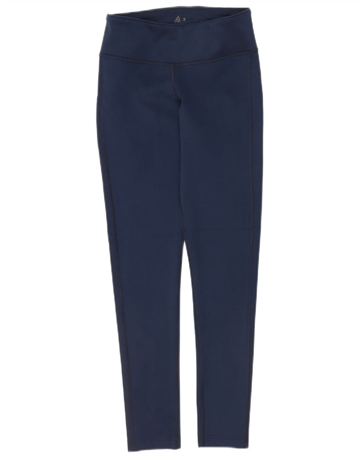 Leggings pentru damă REEBOK UK 8/10, poliester, albastru, mic