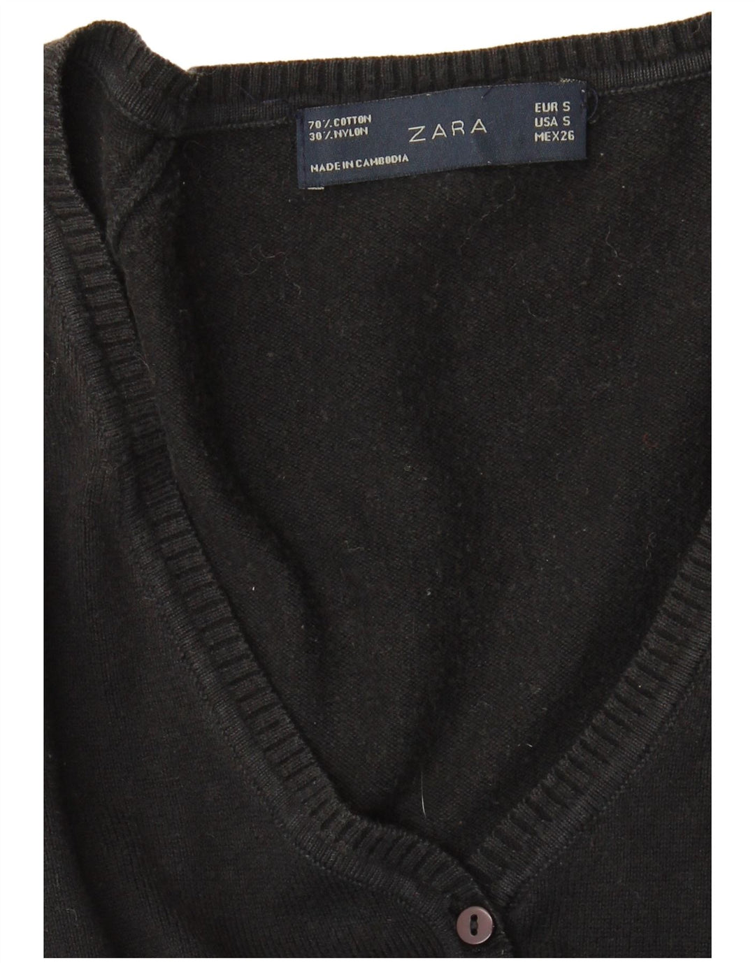 Pulover cardigan pentru femei Zara UK 10 Mic Negru