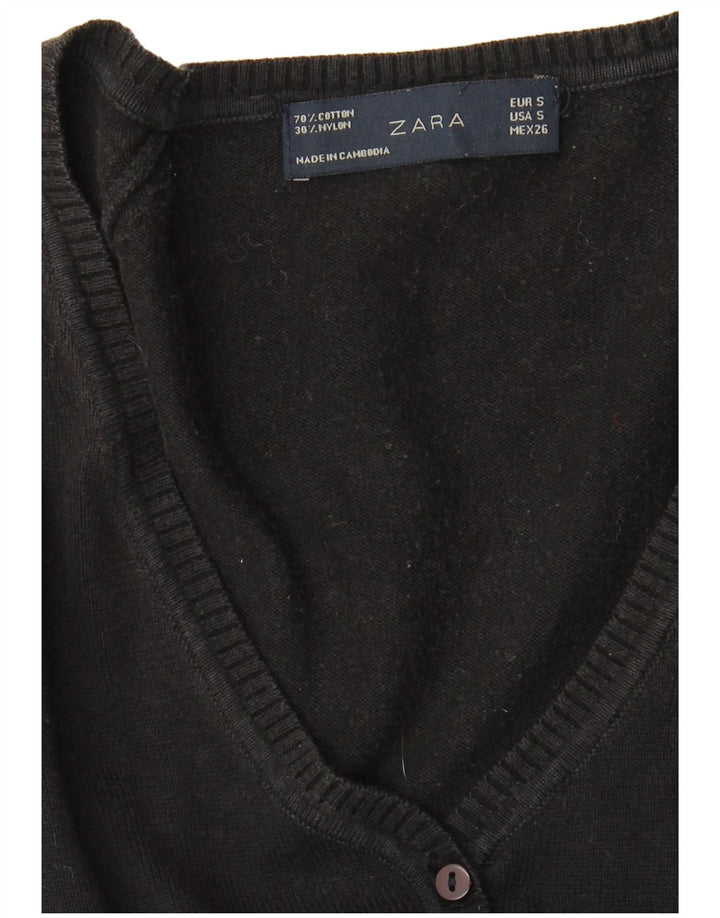 Pulover cardigan pentru femei Zara UK 10 Mic Negru