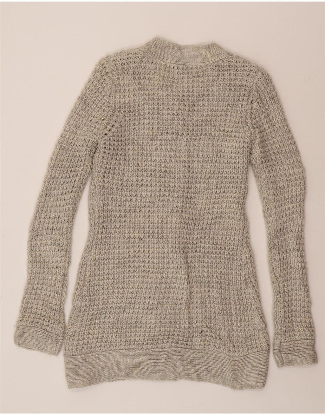 MOSSIMO Womens Longline Cardigan Sweater UK 10 Small Grey Acrylic Vintage Mossimo and Second-Hand Mossimo from Messina Hembry 