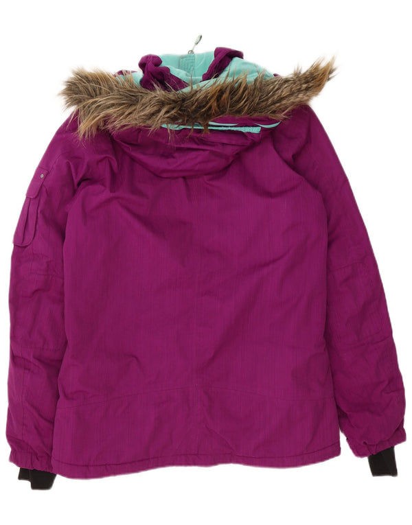 Jachetă Windbreaker pentru femei cu glugă The North Face UK 10 Small Purple