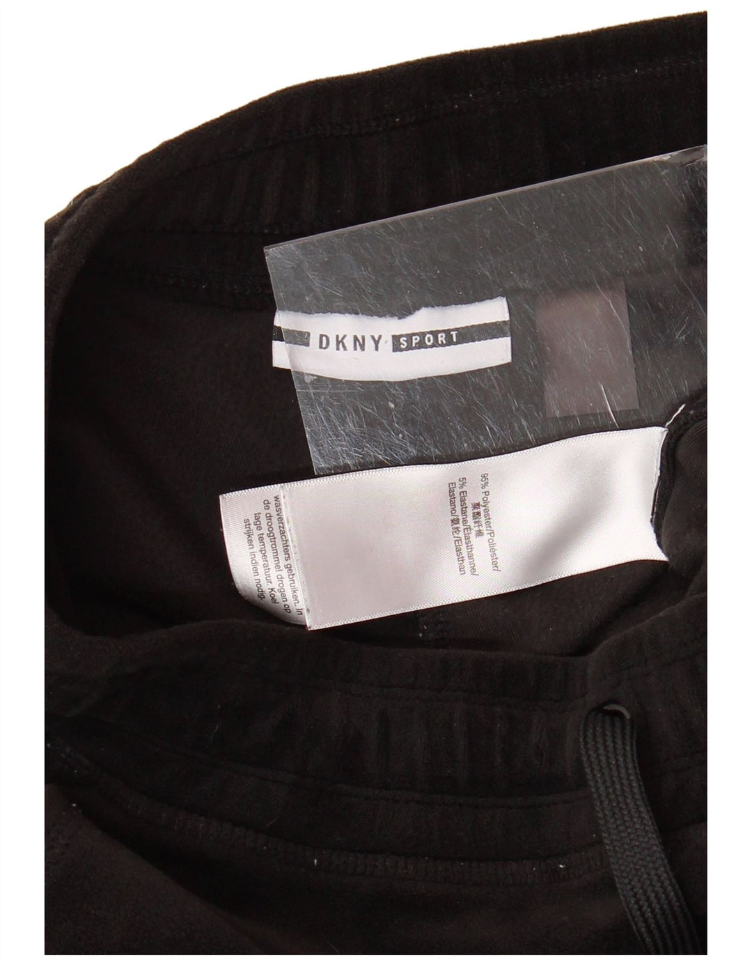 DKNY Pantaloni de trening pentru femei Joggeri UK 6 XS Poliester negru