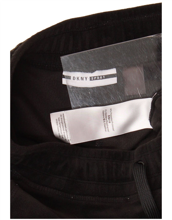 DKNY Pantaloni de trening pentru femei Joggeri UK 6 XS Poliester negru