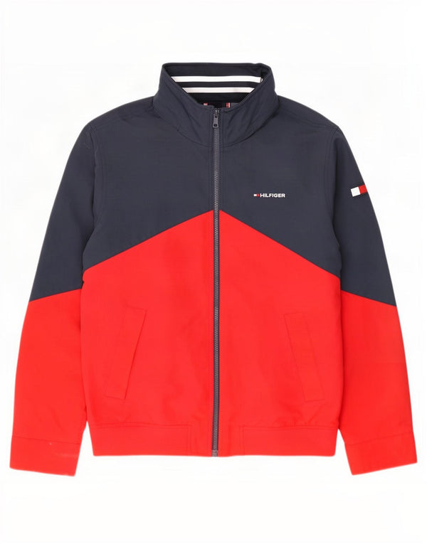 Jachetă bomber cu glugă pentru bărbați Tommy Hilfiger UK 38 Medium Bleumarin Colorblock