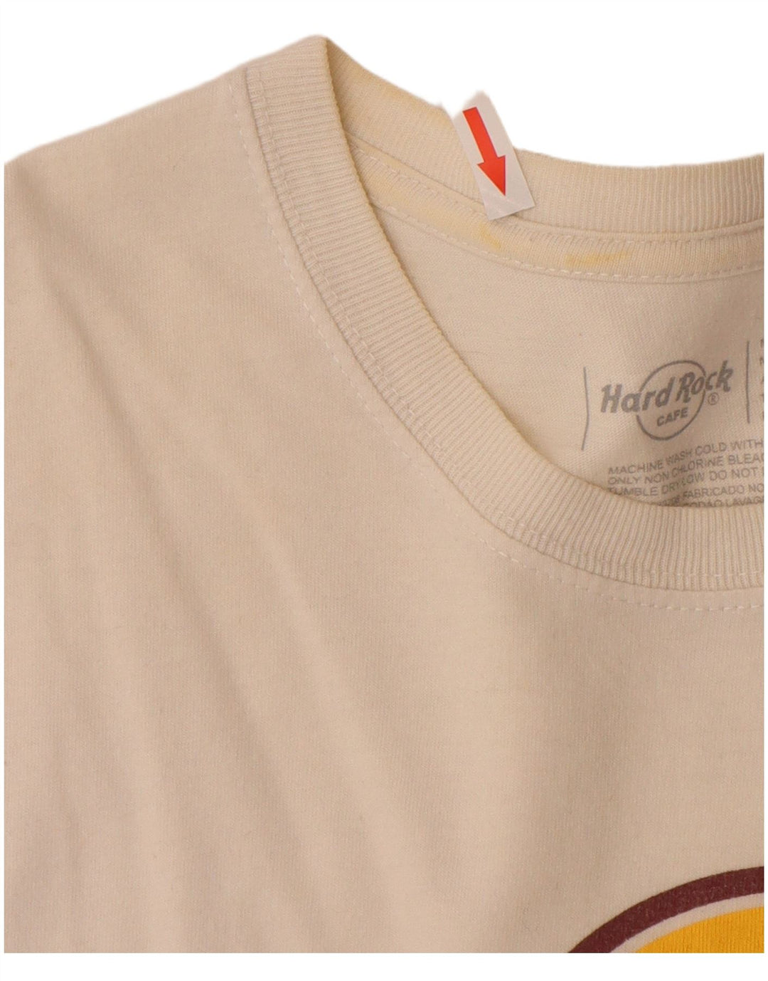 Tricou grafic Lisboa pentru bărbați Hard Rock Cafe Top mediu din bumbac alb