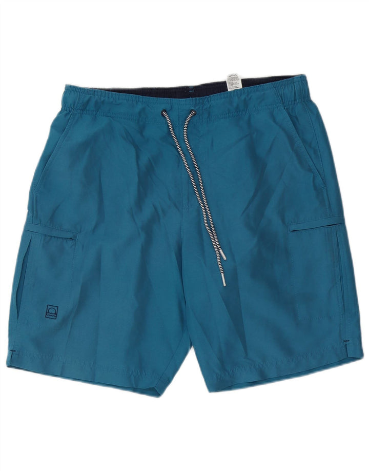 Pantaloni scurți de înot pentru bărbați Marks & Spencer Peacock Cargo, poliester albastru mediu