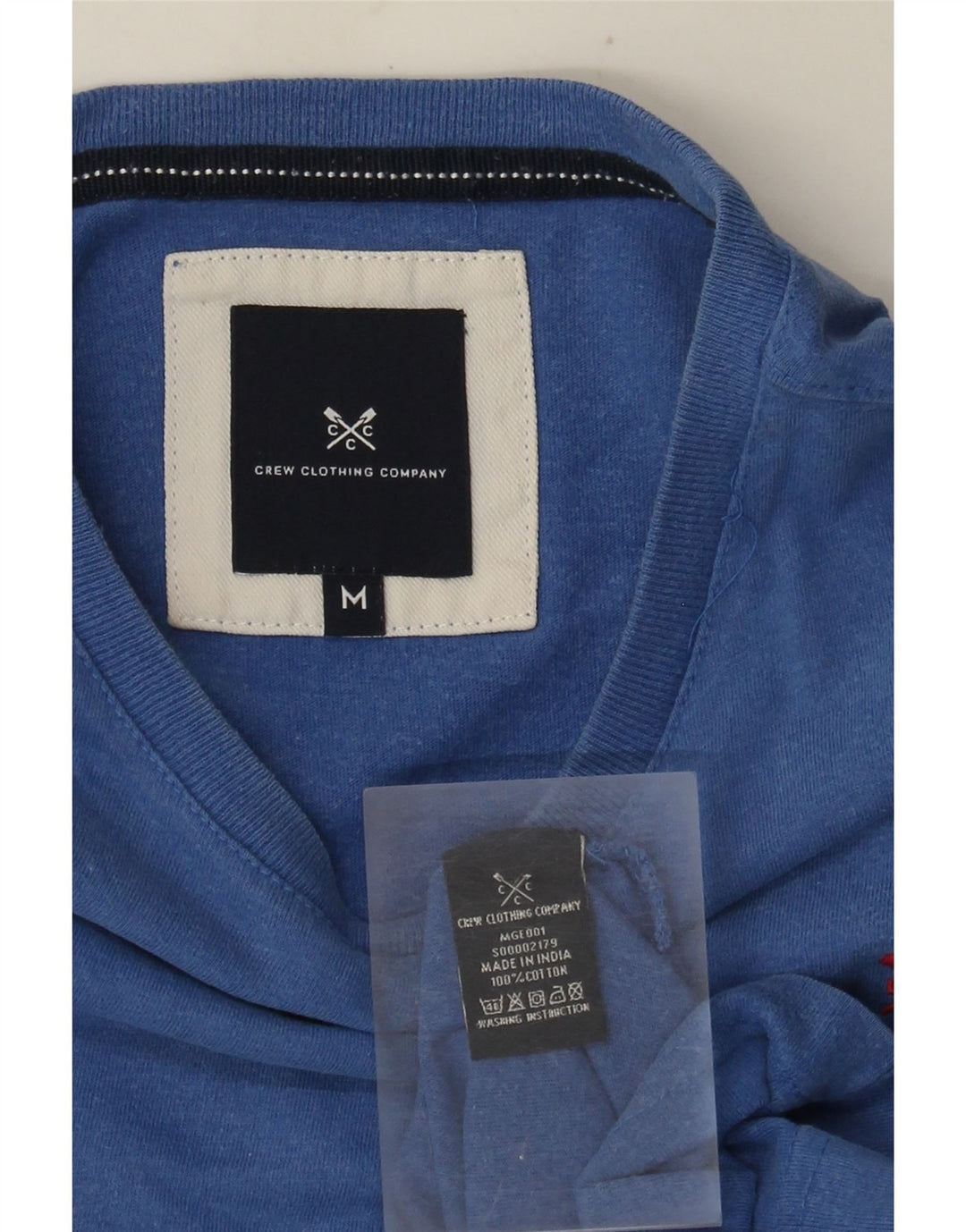 Crew Clothing Tricou Bărbați Top Medium Blue Bumbac