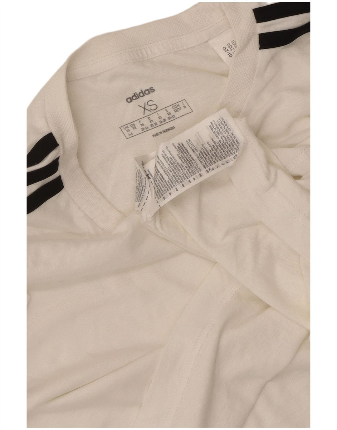 Tricou ADIDAS Crop Oversized pentru femei UK 4/6 XS Bumbac alb