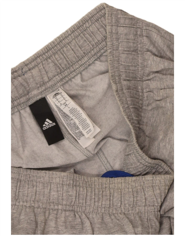 Pantaloni de trening Adidas pentru bărbați Joggeri din bumbac gri mediu