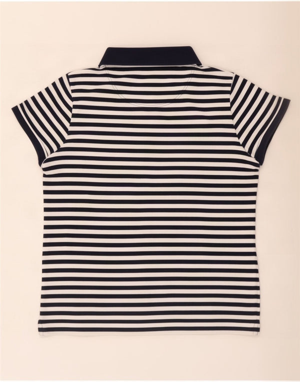 Crew Clothing Tricou polo pentru femei UK 16 mare, bleumarin, bumbac cu dungi