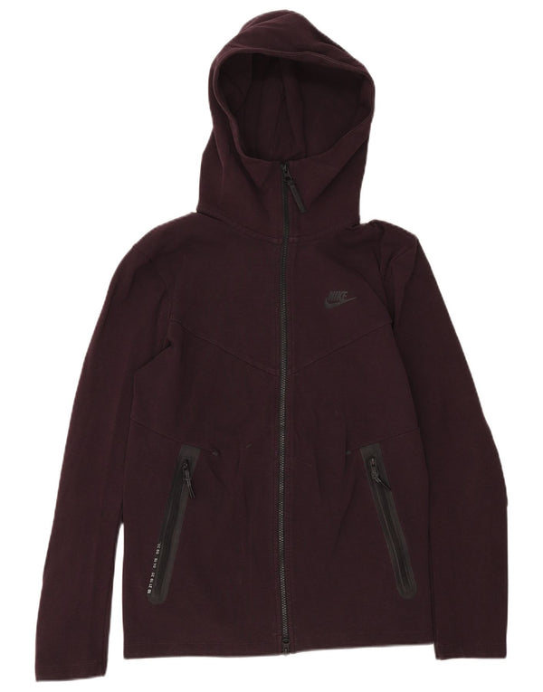 Pulover Nike pentru bărbați, cu fermoar, XS, bumbac burgundy