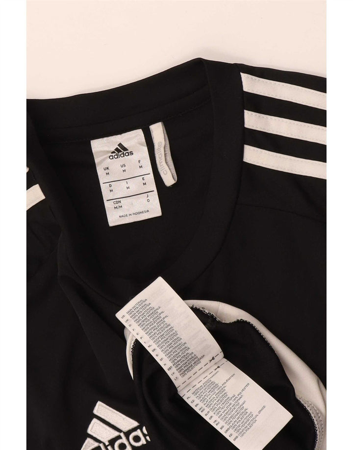 Tricou Adidas Climalite pentru bărbați Top Mediu Negru Poliester Colorblock
