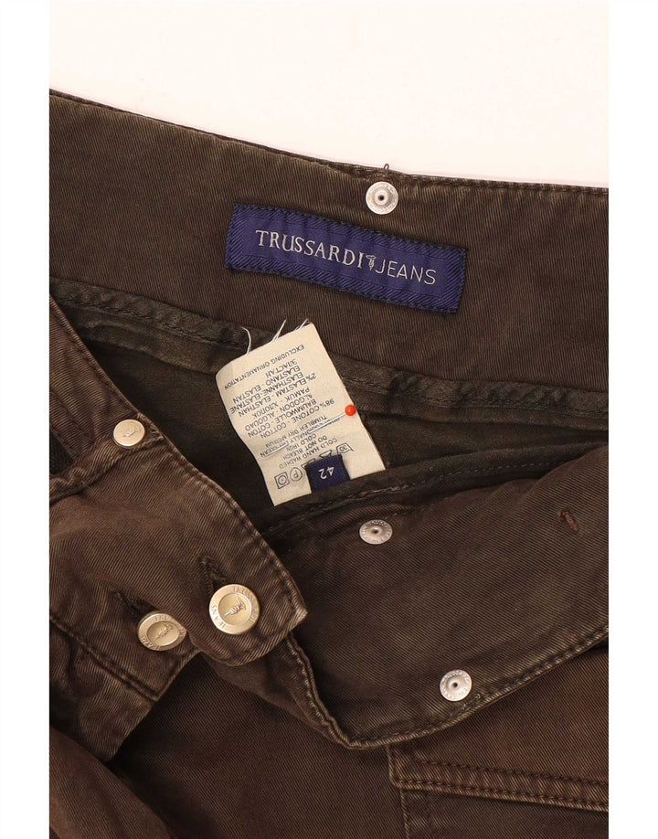 Fusta de blugi Trussardi pentru femei IT 42 Medium W28 Bumbac maro