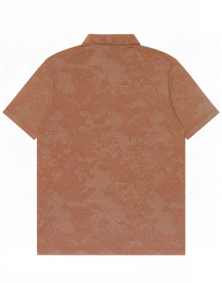 Tricou polo pentru bărbați Adidas, mare, maro, poliester geometric