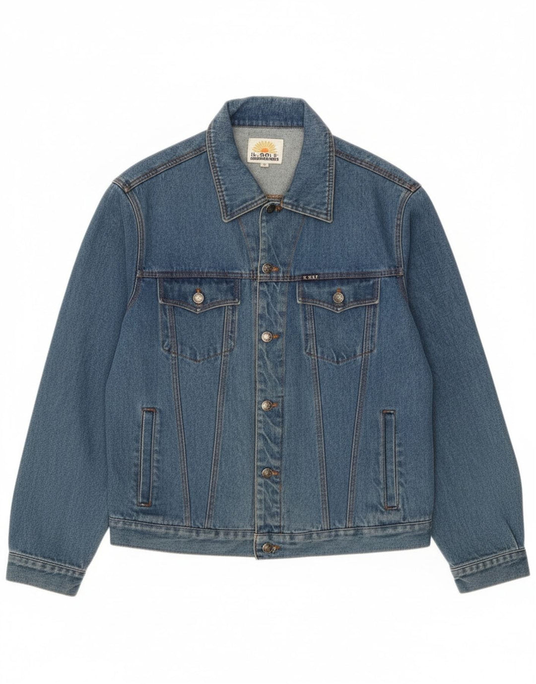 Jachetă de blugi vintage pentru bărbați UK 42 XL Blue Cotton Classic