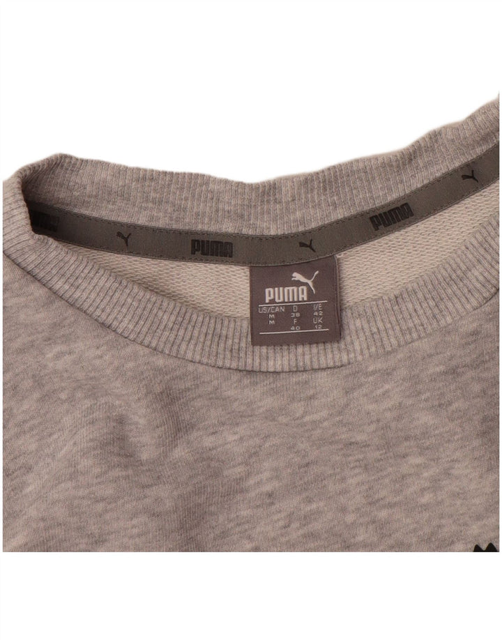Pulover cu grafic pentru femei Puma, UK 12, bumbac cu pete, gri mediu