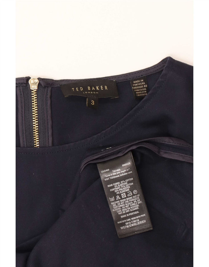 Bluză Ted Baker pentru femei, cu mâneci 3/4, dimensiunea de sus, 3, medie, bleumarin, cu dungi