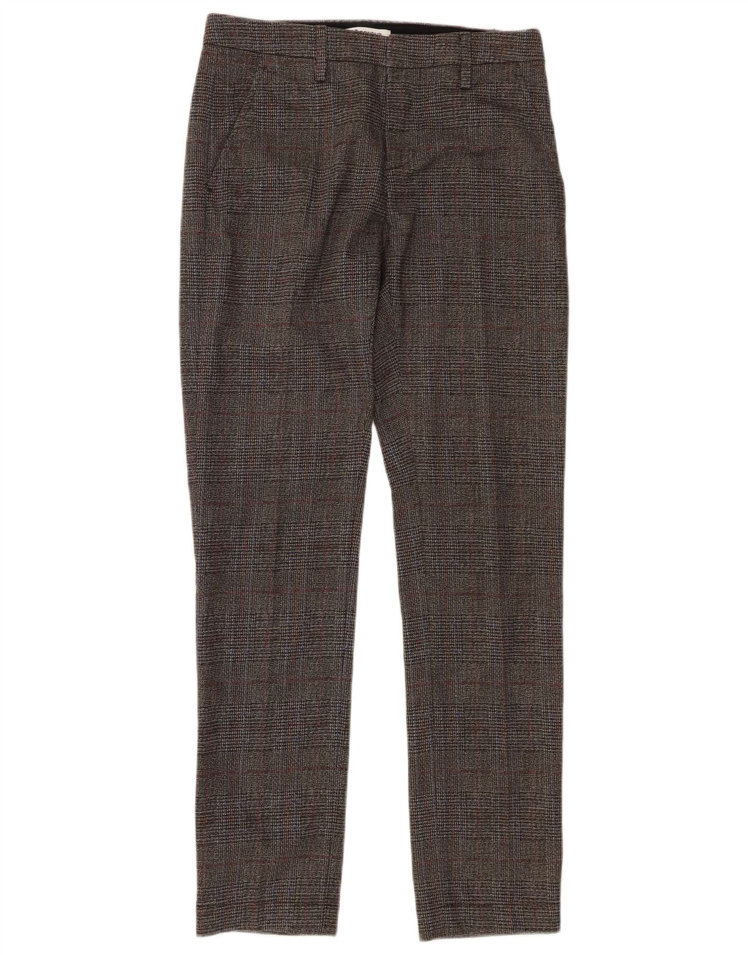 Dondup Pantaloni chino subțiri pentru bărbați L30 L30, bumbac cu carouri gri