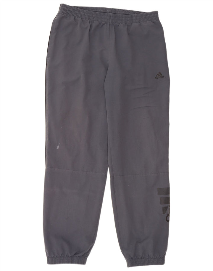 Pantaloni de trening grafic pentru bărbați ADIDAS Joggeri mari, gri, poliester