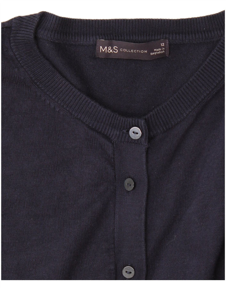 Pulover cardigan pentru femei Marks & Spencer UK 12 mediu bleumarin