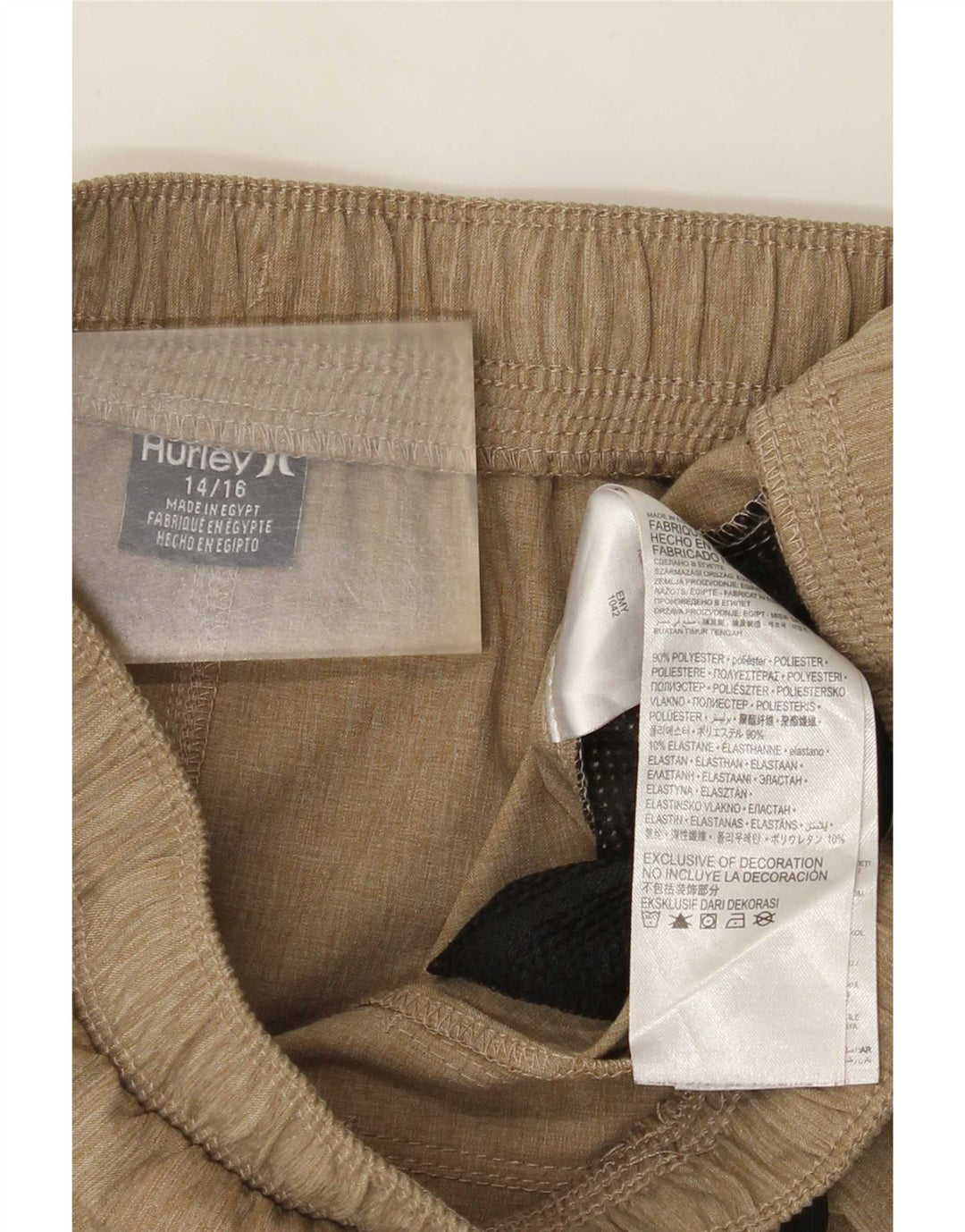 Pantaloni scurți sport grafic pentru băieți Hurley 12-13 ani poliester bej