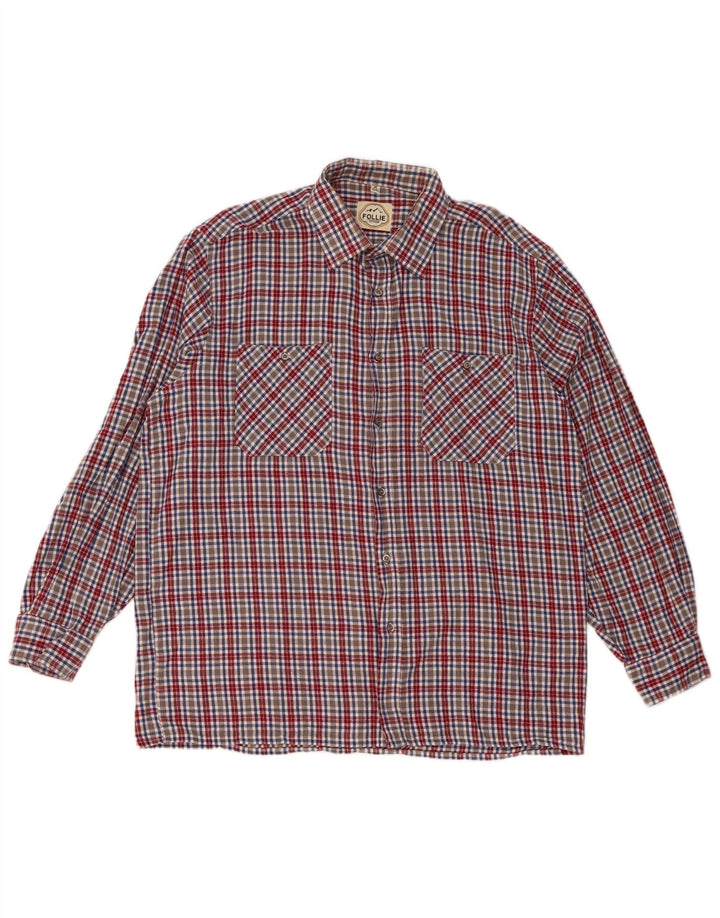 Cămașă pentru bărbați Follie Mărimea 43/44 XL Bumbac cu carouri multicolore
