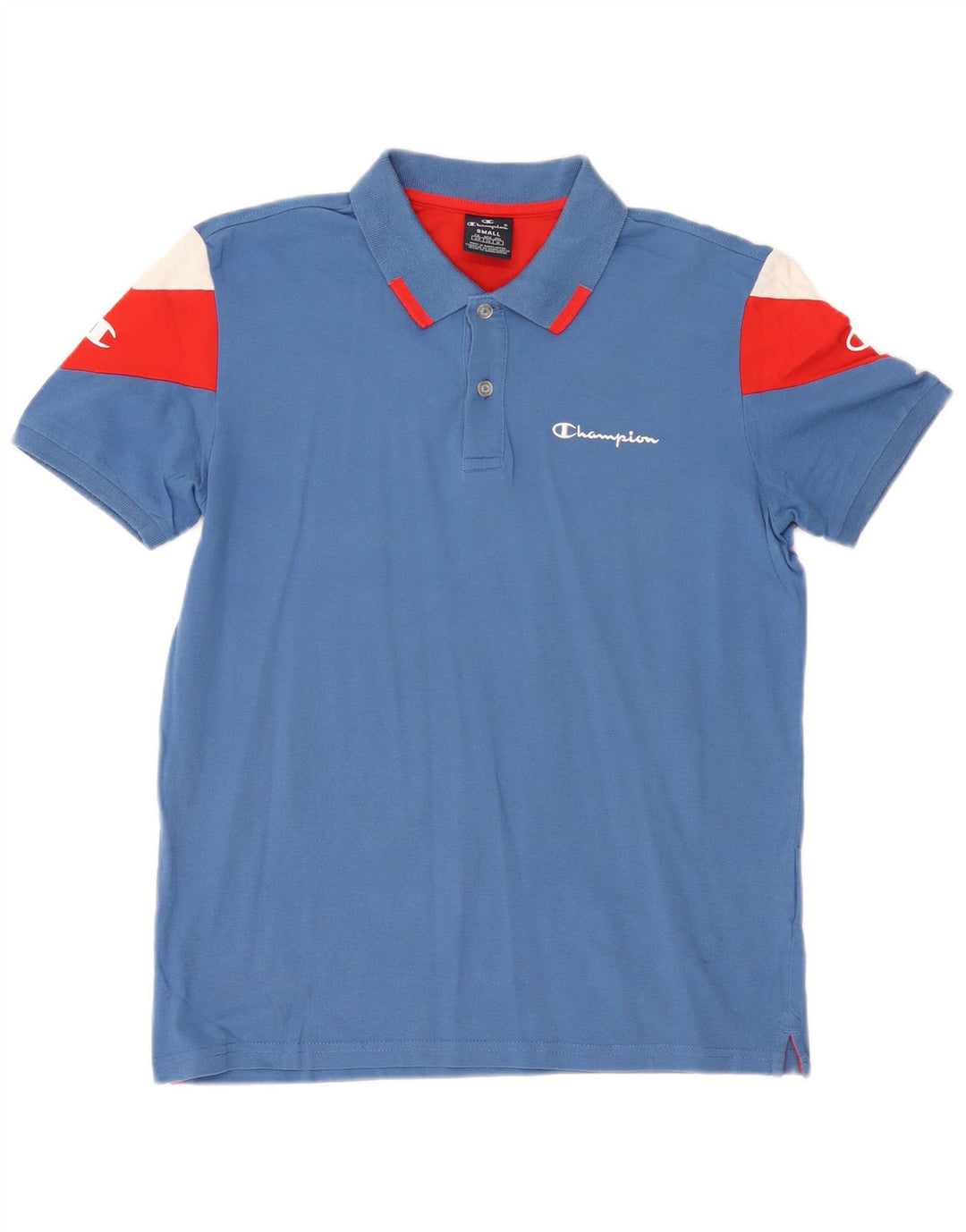 Tricou polo grafic pentru bărbați CHAMPION, albastru, color block
