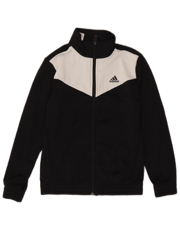Jachetă de trening pentru băieți Adidas 8-9 ani, negru, poliester