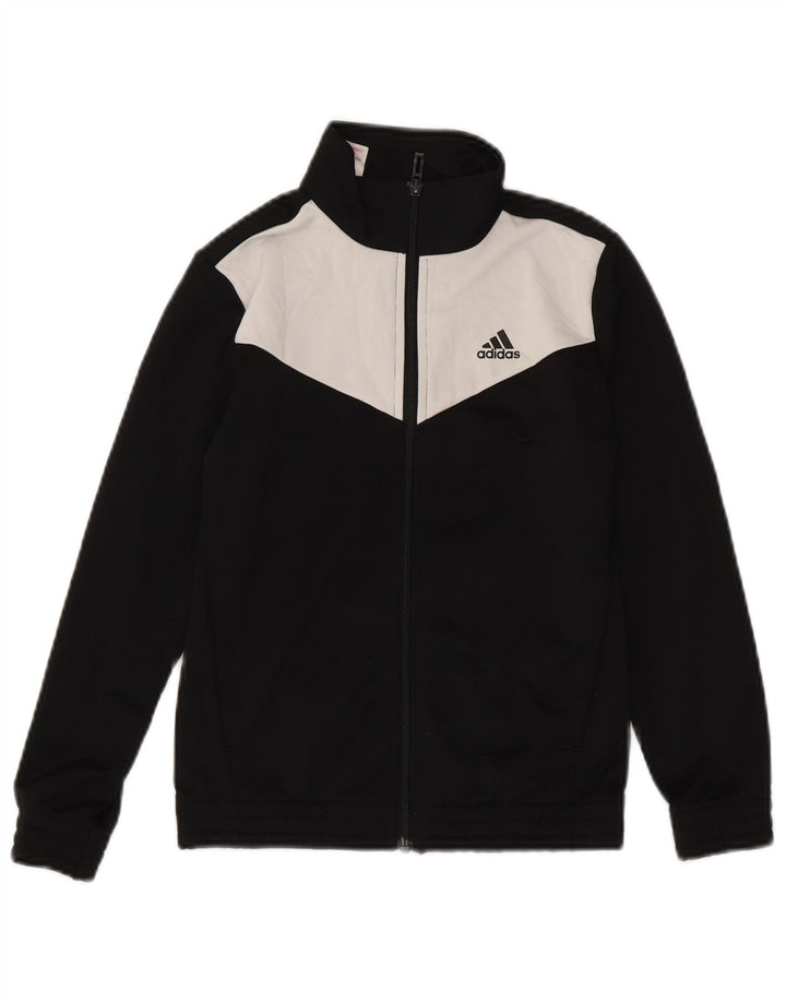 Jachetă de trening pentru băieți Adidas 8-9 ani, negru, poliester