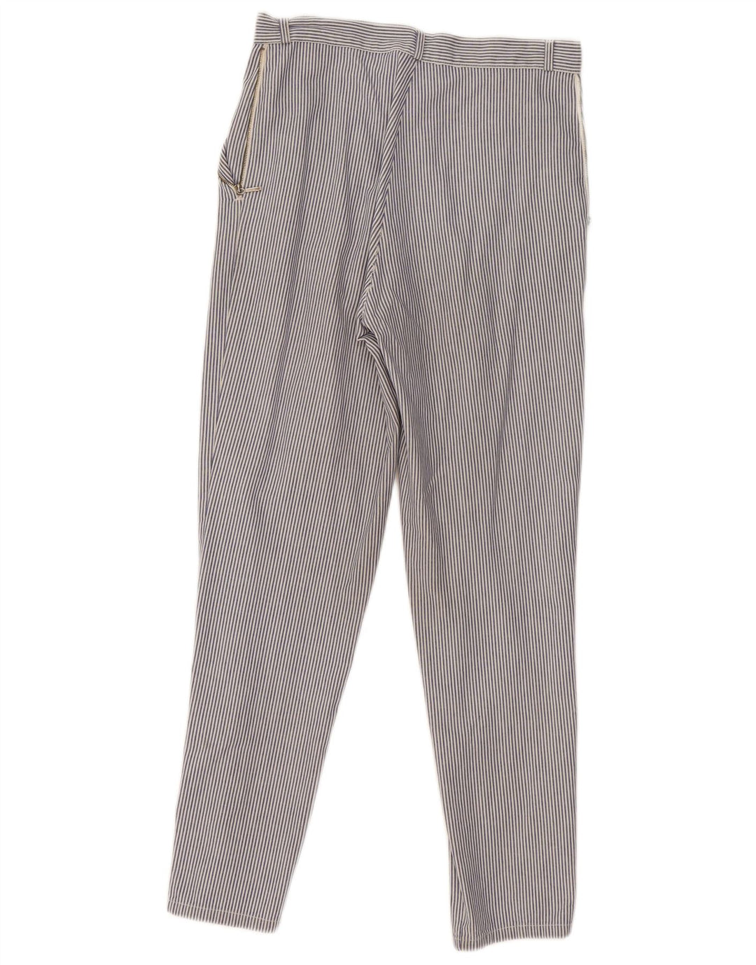 Pantaloni vintage slim casual pentru femei W28 L28 Blue Pinstripe