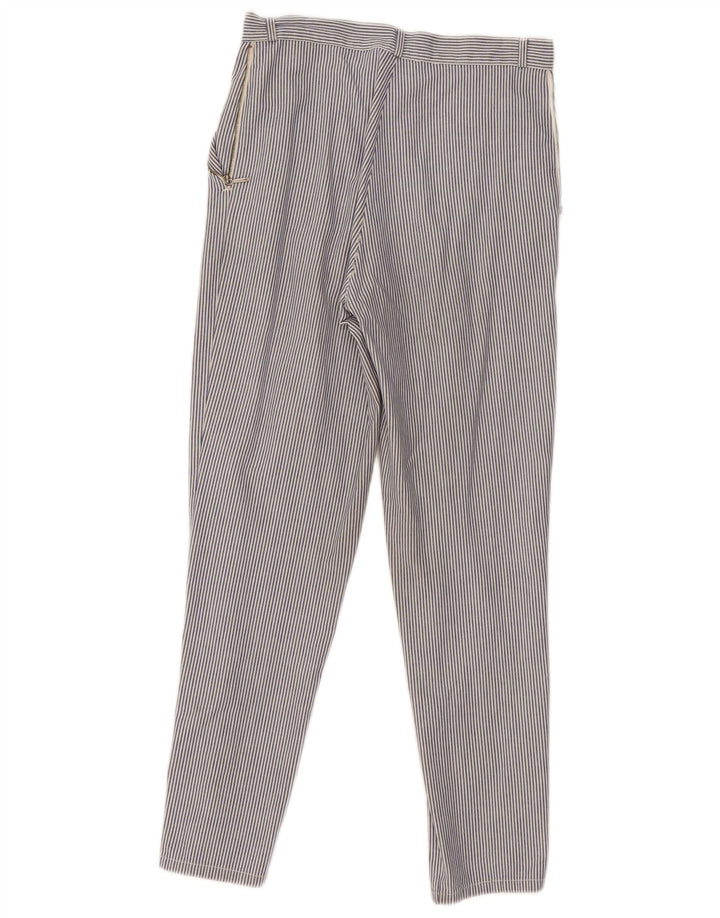 Pantaloni vintage slim casual pentru femei W28 L28 Blue Pinstripe