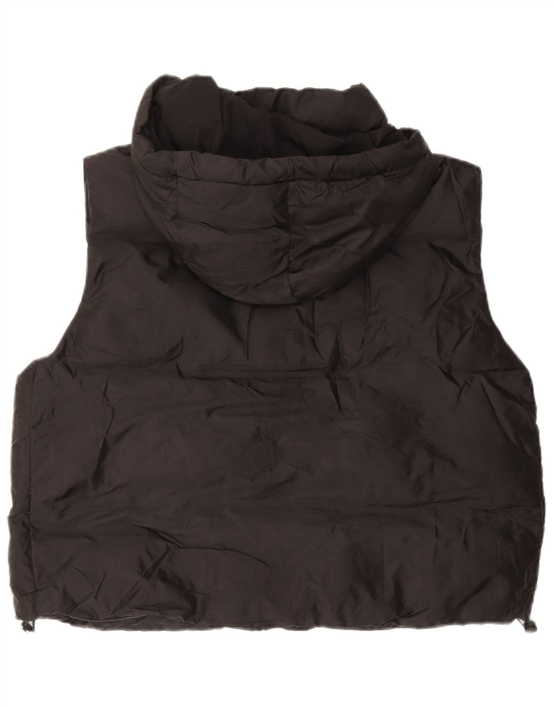 Gilet căptușit cu glugă pentru femei ZARA UK 16 Large Black