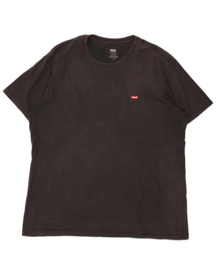 Tricou standard pentru bărbați Levi's Top mare din bumbac negru