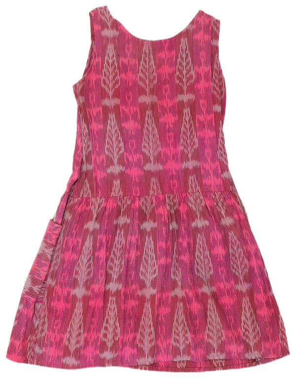 Rochie vintage pentru femei fără mâneci, în formă de A UK 16, mare, roz, florală