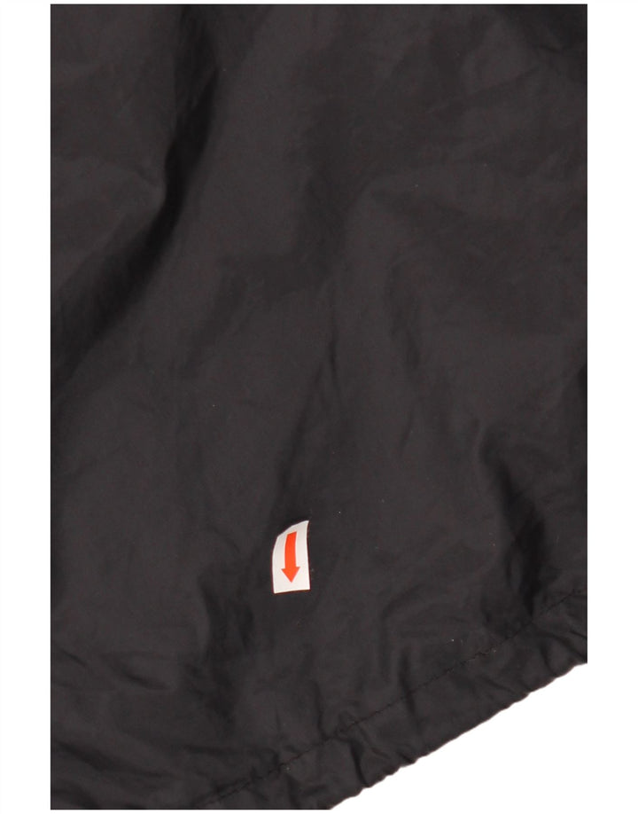 VINTAGE Jachetă de ploaie cu glugă pentru bărbați UK 44 2XL Negru Geometric