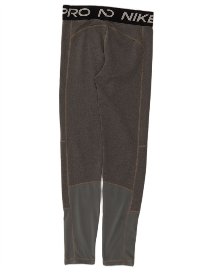 Leggings grafic pentru fete Nike 12-13 ani, mare, gri, poliester color bloc