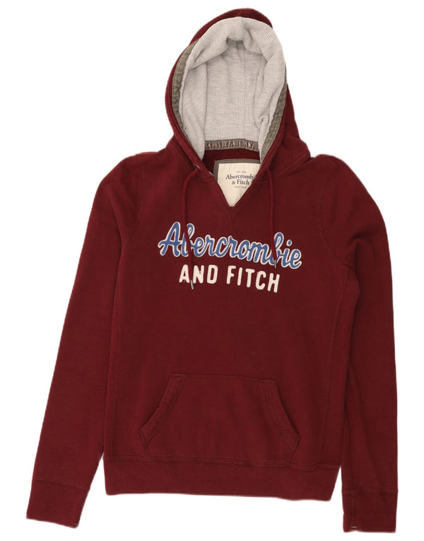 Pulover Abercrombie & Fitch pentru damă, UK 14, mare, bumbac burgundă