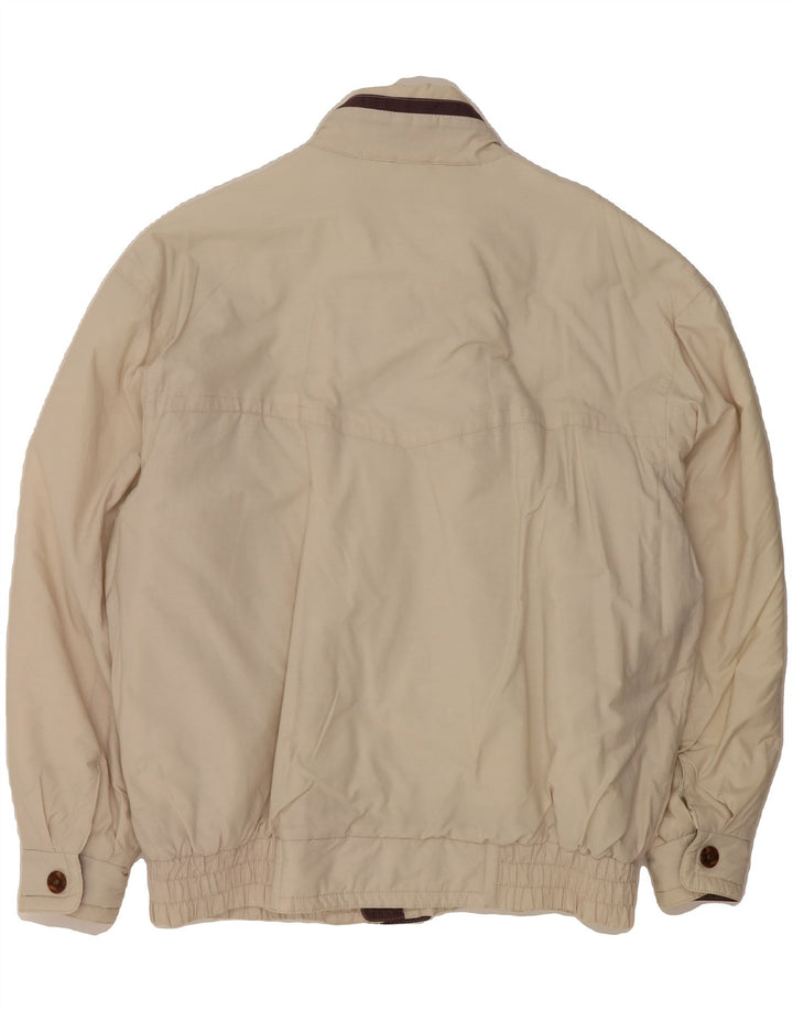 C&A Mens Bomber Padded Jacket EU 50 Large Off White Cotton Vintage C&A and Second-Hand C&A from Messina Hembry 