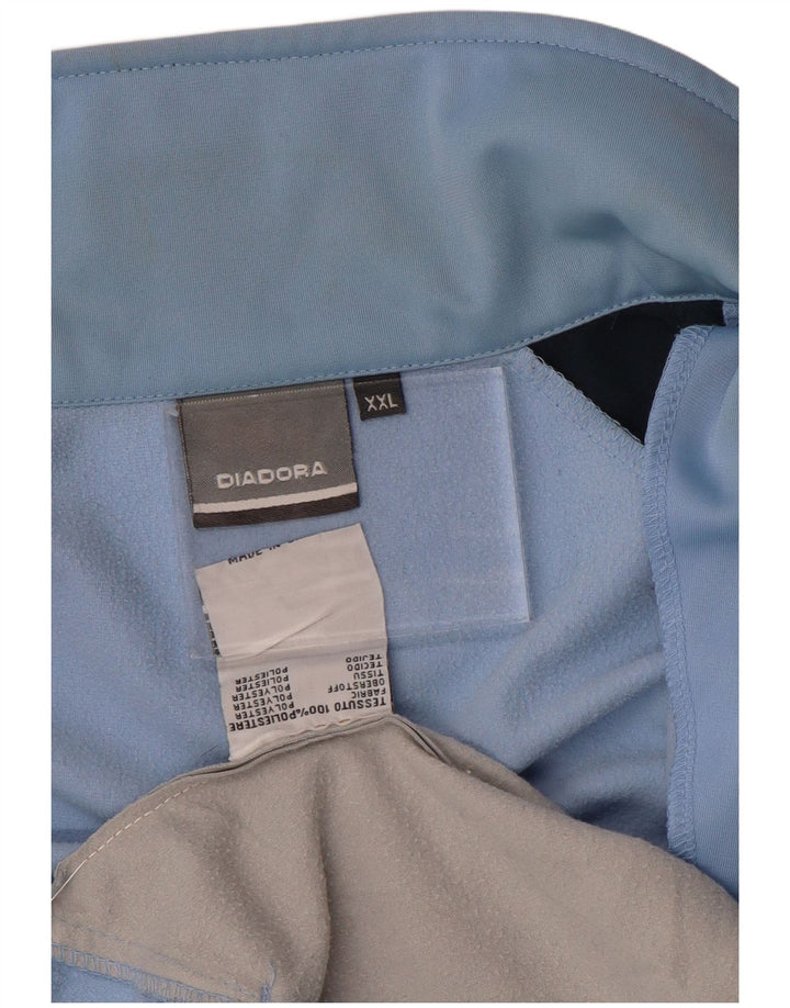 Jachetă de trening pentru bărbați Diadora, 2XL, poliester color block, albastru