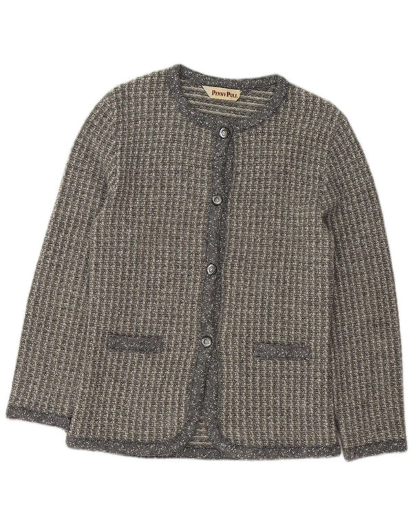 Pulover cardigan pentru femei Penny Pull UK 16 mare, gri acrilic