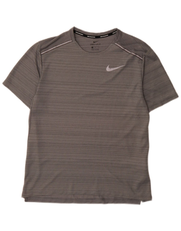 Tricou Nike Dri Fit pentru bărbați Top Mediu Gri Poliester cu dungi