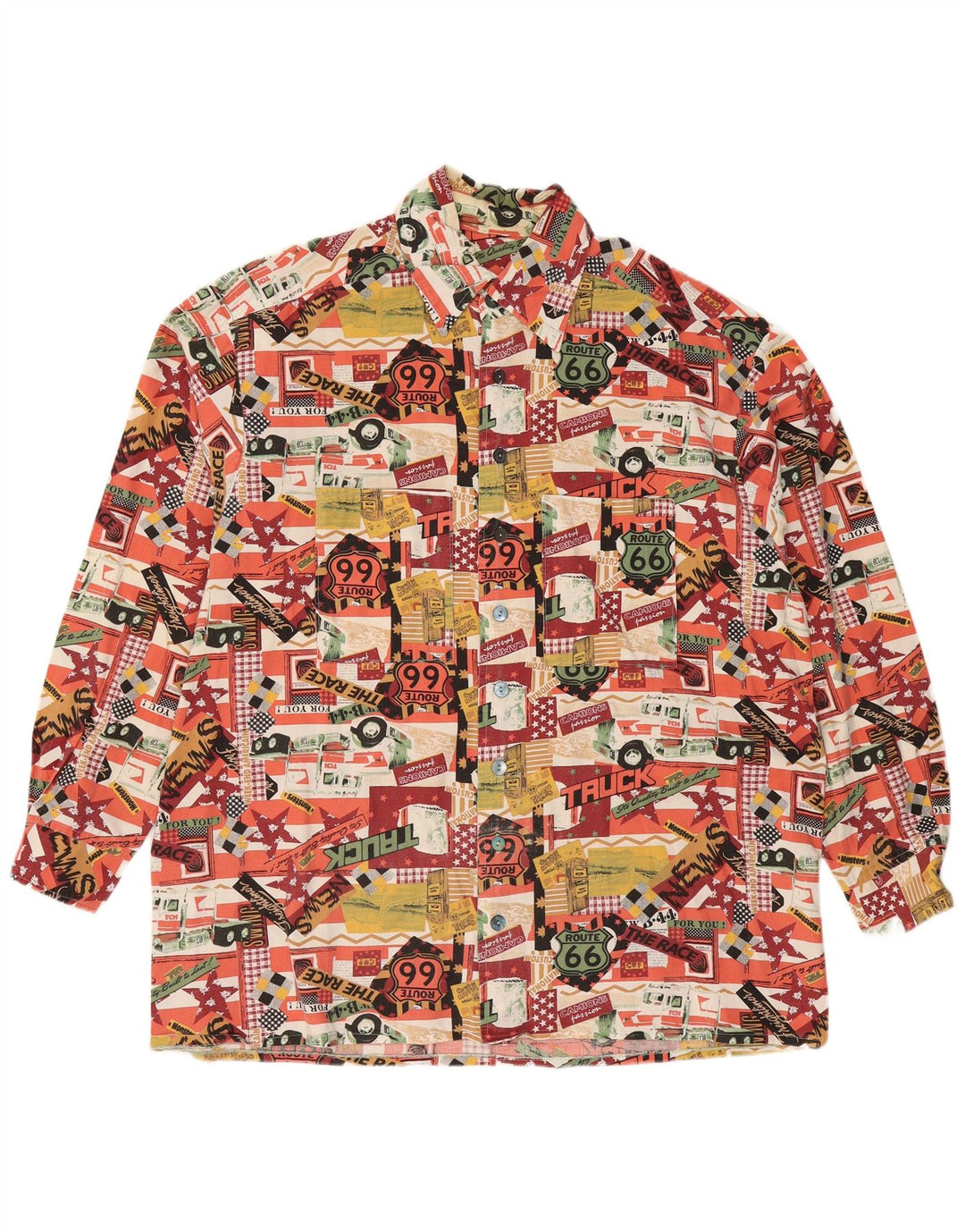 Cămașă pentru bărbați VINTAGE cu model abstract 2XL, multicoloră