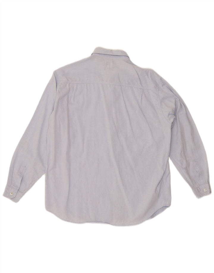 ARMANI JUNIOR Cămașă Băieți 13-14 Ani Bumbac Pinstripe Albastru