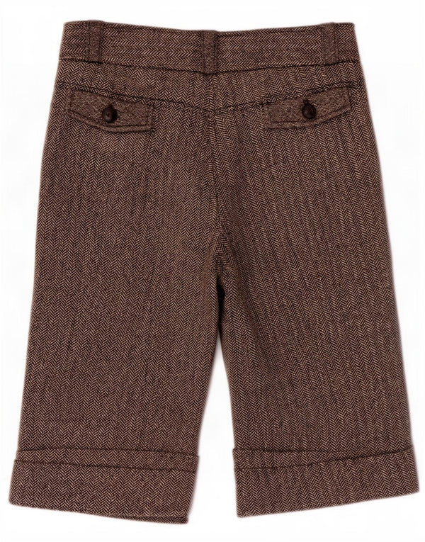 Ted Baker Womens Bermuda Shorts Size 1 XS W30 Brown Herringbone Classic