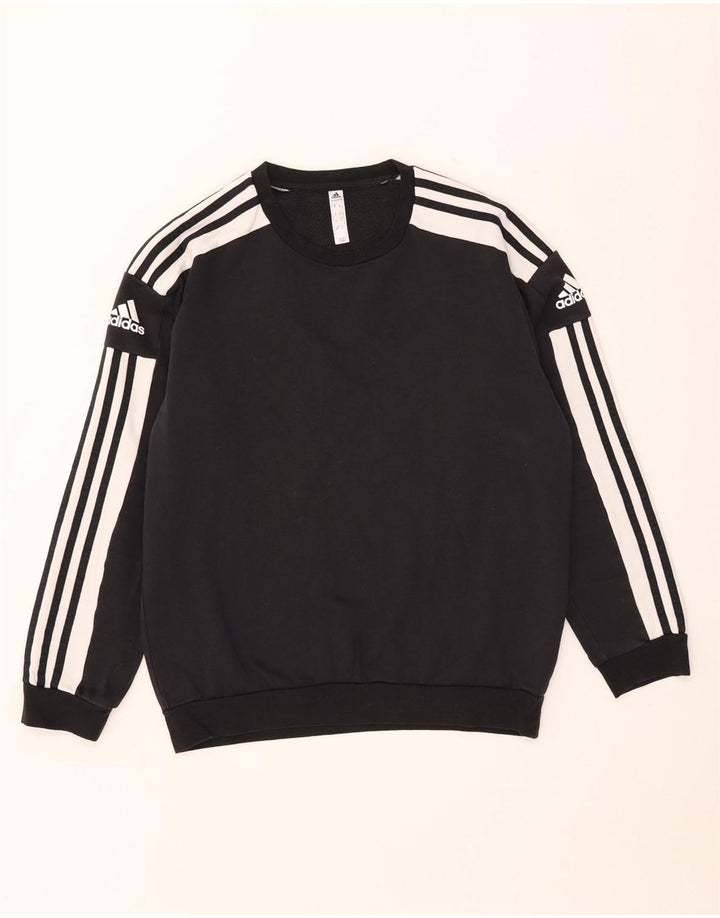 Hanorac grafic pentru bărbați Adidas Jumper mediu negru, bumbac color bloc