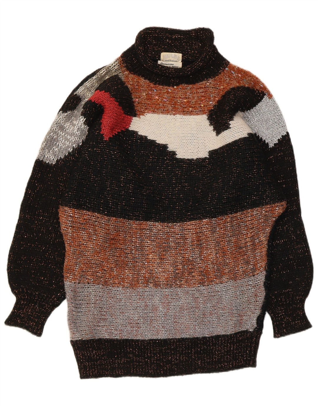 Niki Line Pulover cu gât rulat pentru femei UK 16 Large Multicolor