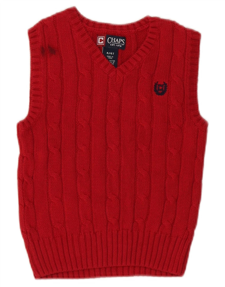 Chaps Boys Vest Tank Top 3-4 Ani Bumbac Roșu