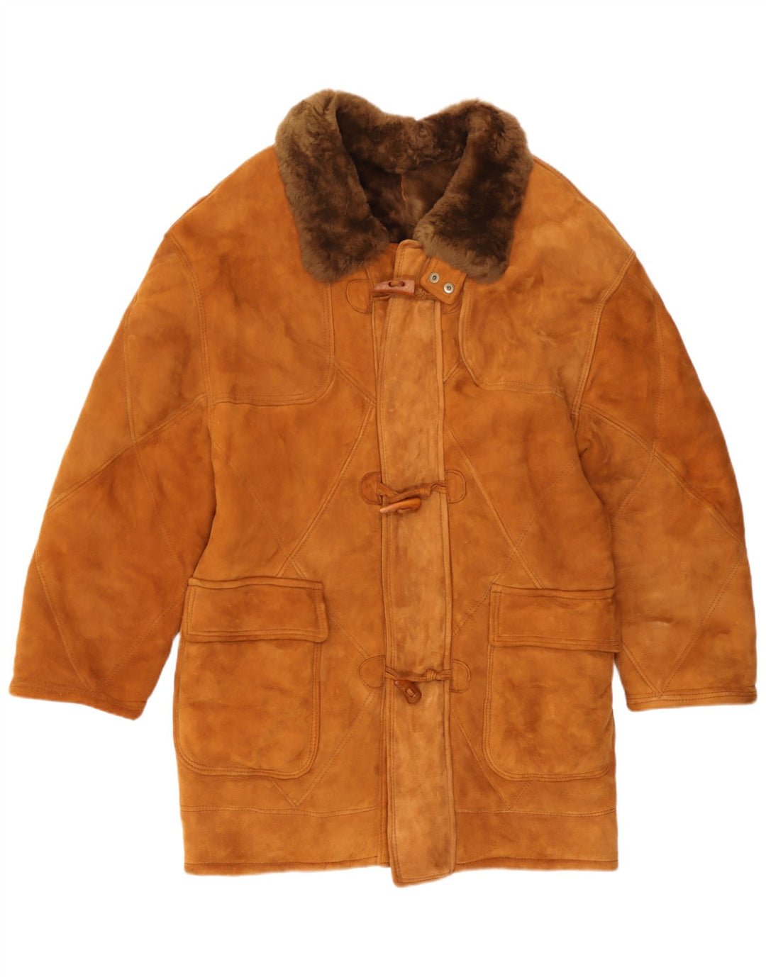 Jachetă din shearling pentru bărbați Marpel UK 36, maro, din shearling